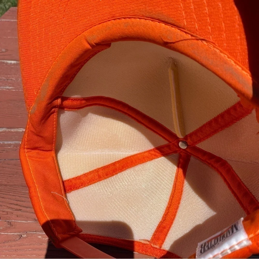 Jo-Le Equipment Vintage Trucker Hat Mesh Snap Back Orange Slatington
